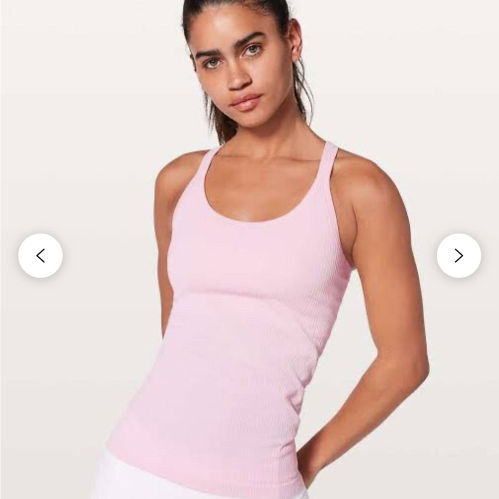 Lululemon ebb to street shelf bra ribbed tank